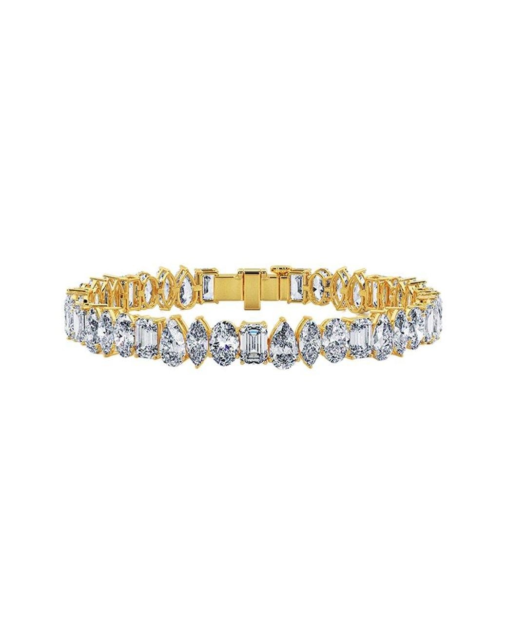 Lab Grown Diamonds White 14K 7.10 Ct. Tw. Lab-Grown Diamond Fancy Bracelet