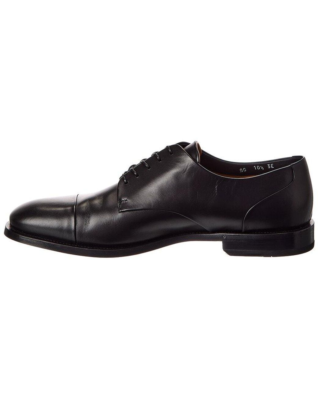 Ferragamo Black Gavino Leather Oxford for men