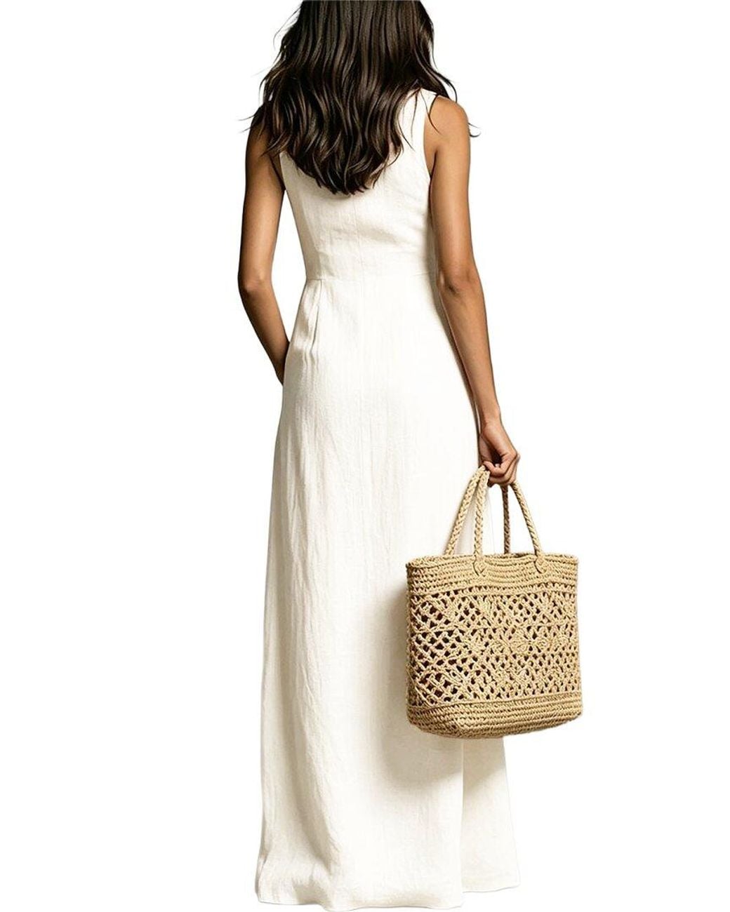 Olivia Taylor White Sleeveless Shirt Dress