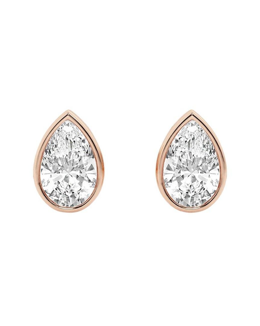 Lab Grown Diamonds Metallic 14K Rose 1.00 Ct. Tw. Lab-Grown Diamond Studs