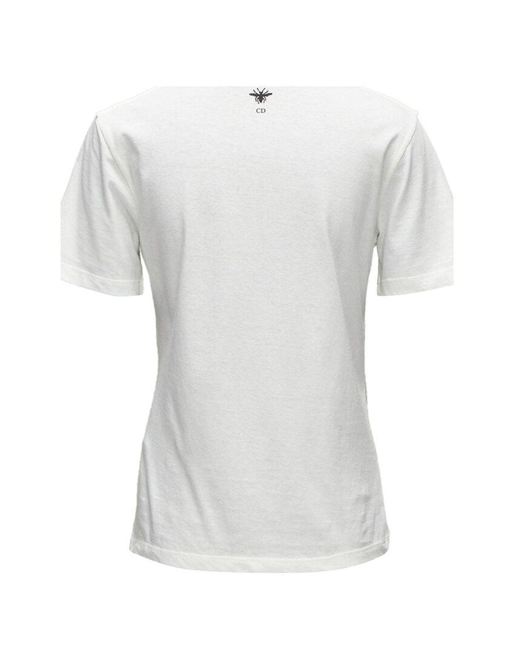 Dior White Linen T-Shirt, Size Int (Authentic Pre-Loved)