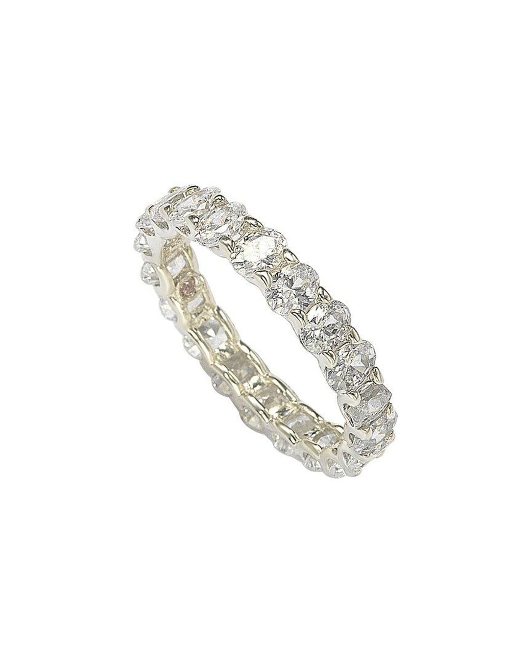Suzy Levian CZ Jewelry Metallic Suzy Levian Silver Cz Stackable Ring