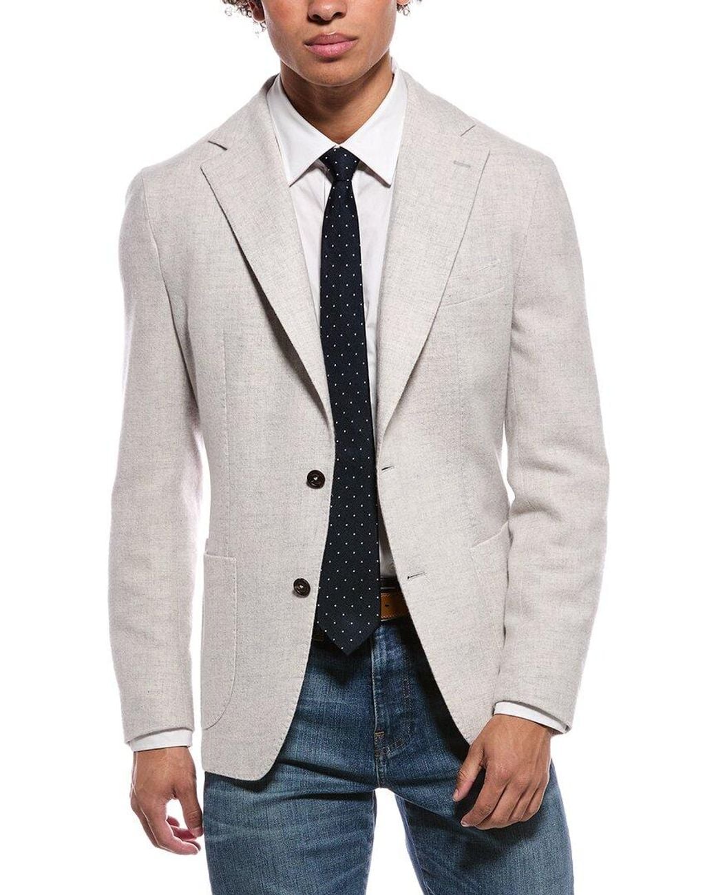 Eleventy Gray 100% Cashmere Soft Jacket for men