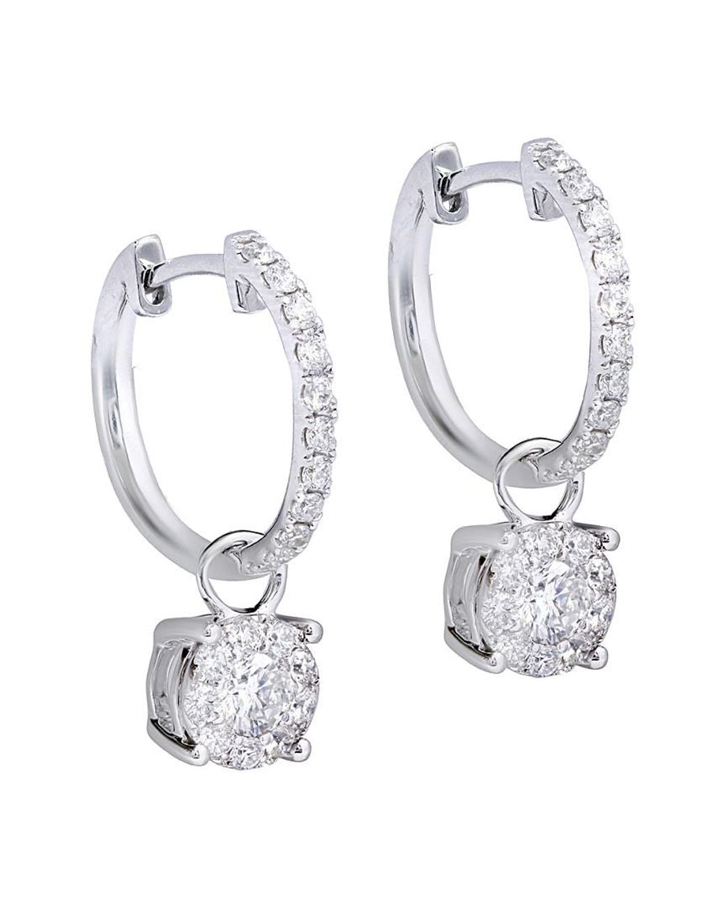 Diana M White Fine Jewelry 14k 0.92 Ct. Tw. Diamond Earrings