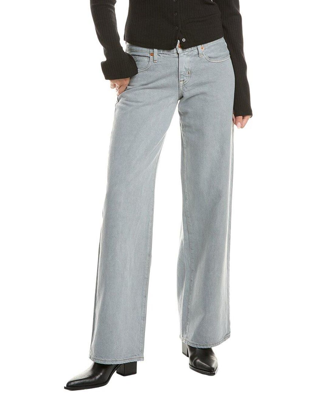 SLVRLAKE Denim Gray Denim Lexi Wide Leg Jean