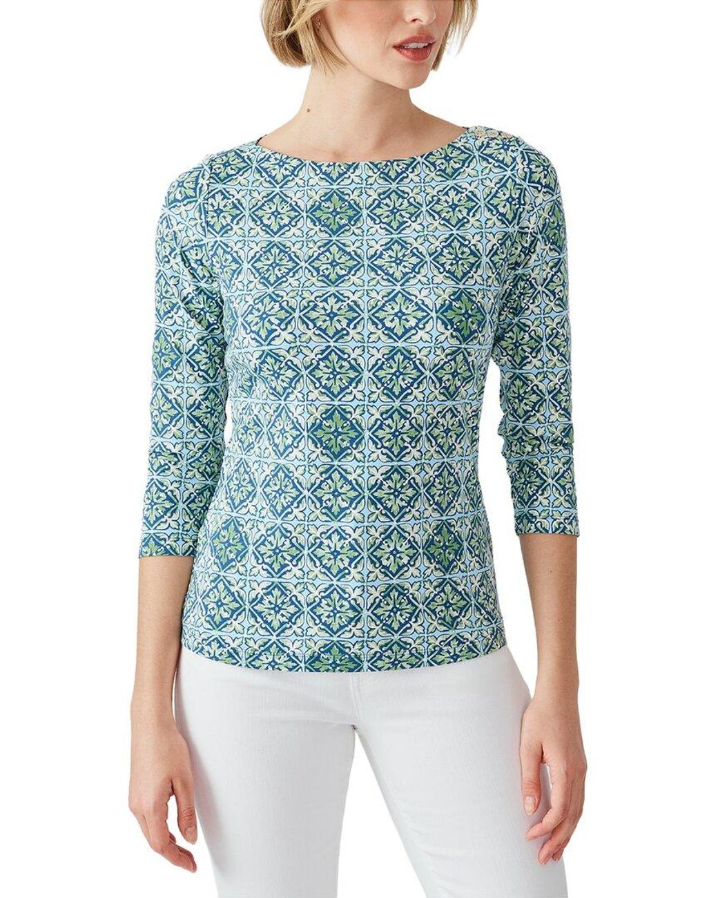 J.McLaughlin Blue Knahm Top