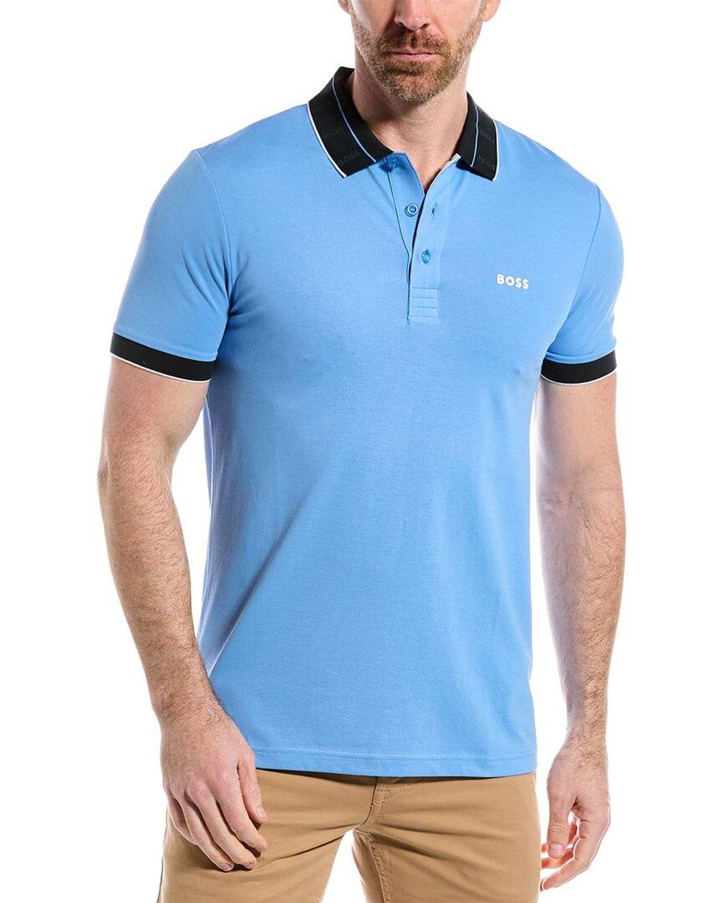 BOSS by HUGO BOSS Paule Polo Shirt in Blue for Men | Lyst