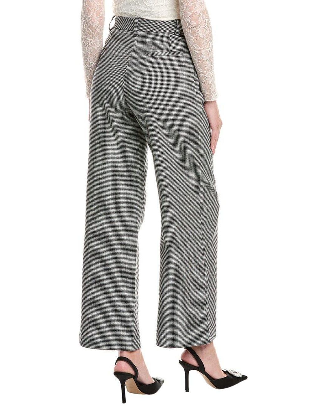 Maje Gray Wool-Blend Pant