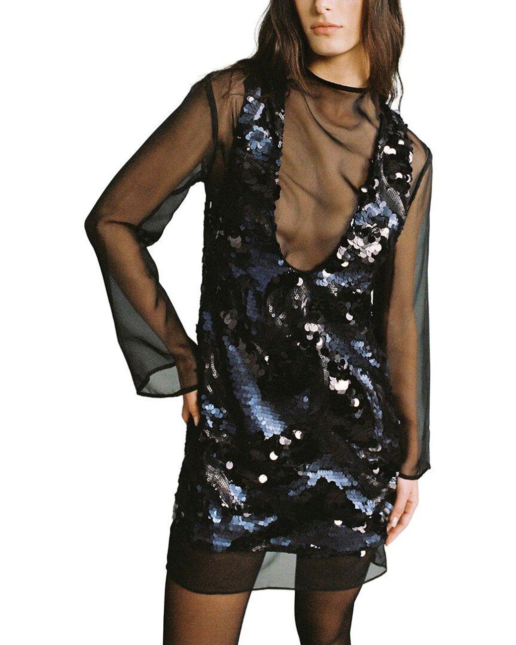 Sabina Musayev Black Ecliptica Mini Dress