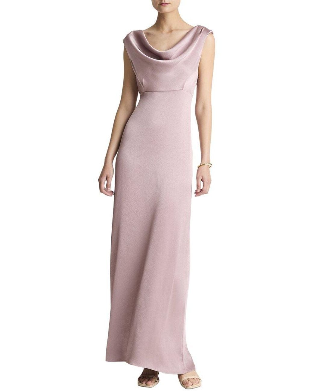 Vince Purple Draped Cowl Maxi Dress
