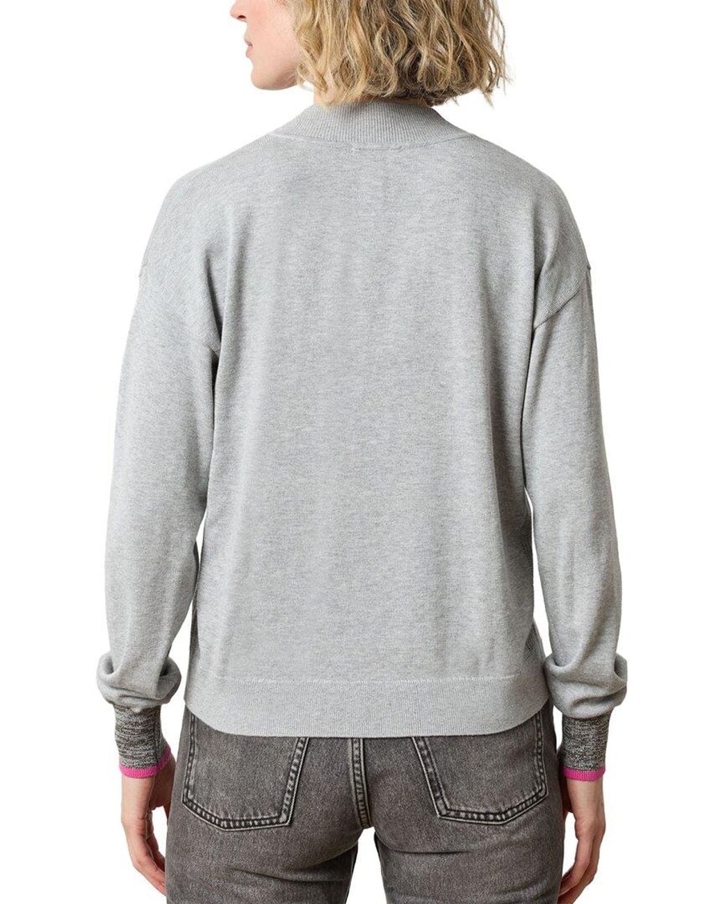 Lilla P Gray V-Neck Pullover Sweater