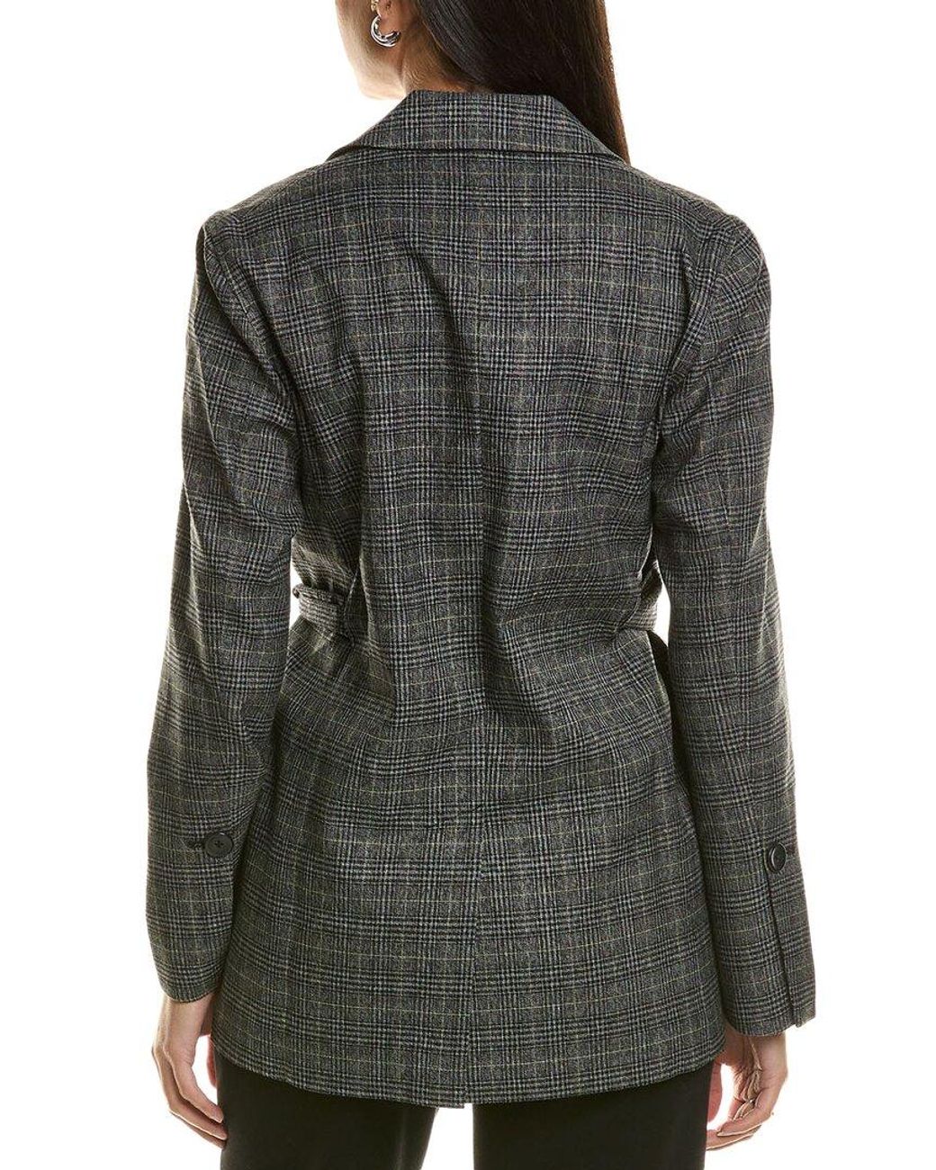 Proenza Schouler Gray Label Plaid Suiting Blazer