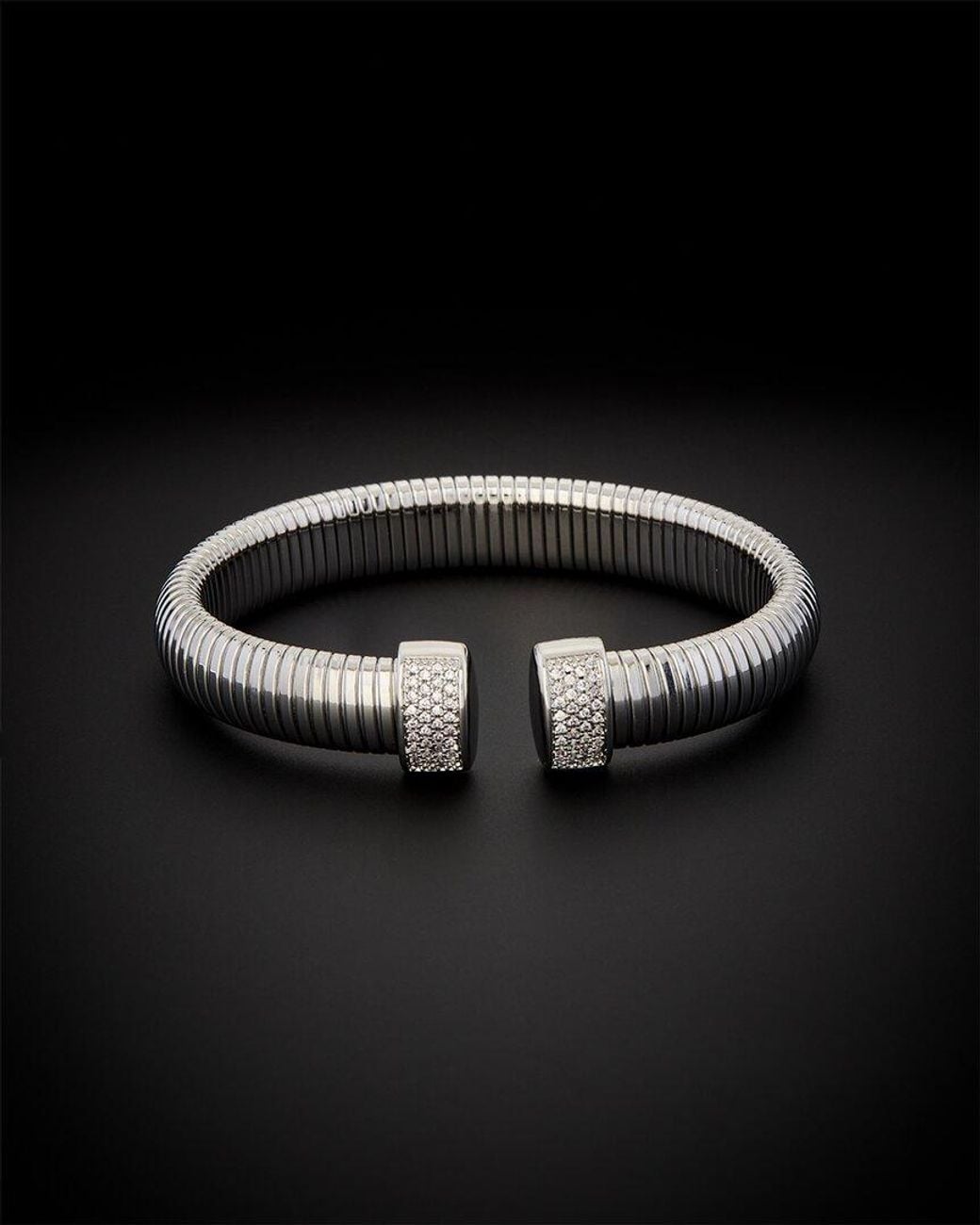 Juvell Black 18k Plated Cz Goose Cuff Bracelet