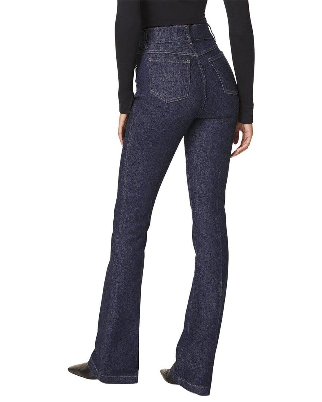 Spanx Blue Pull-On Flare Jean