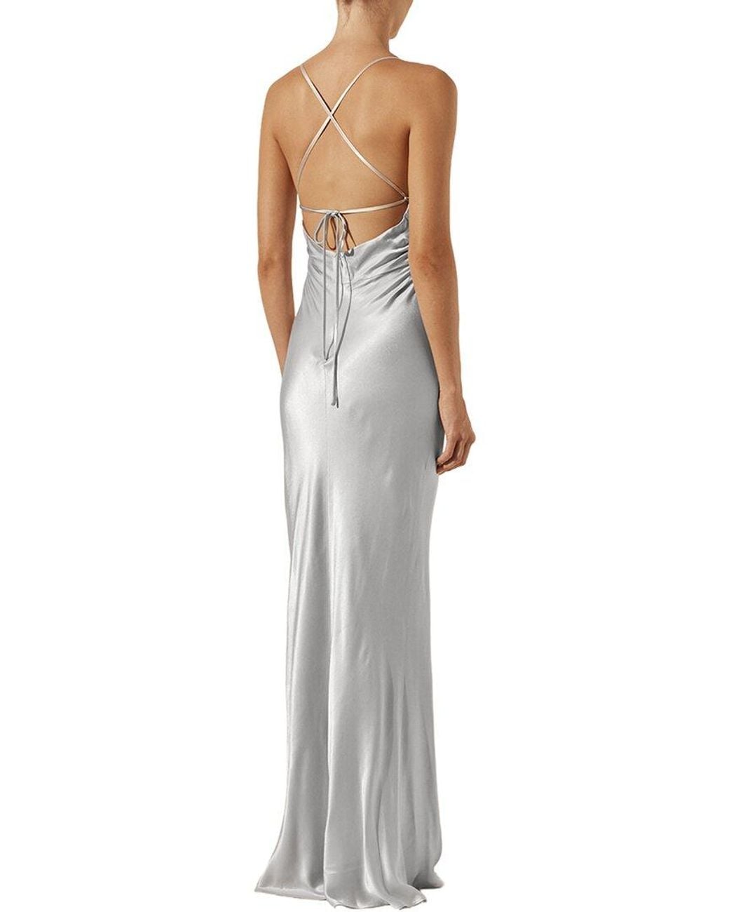 Shona Joy Natural La Lune Lace Back Maxi Dress