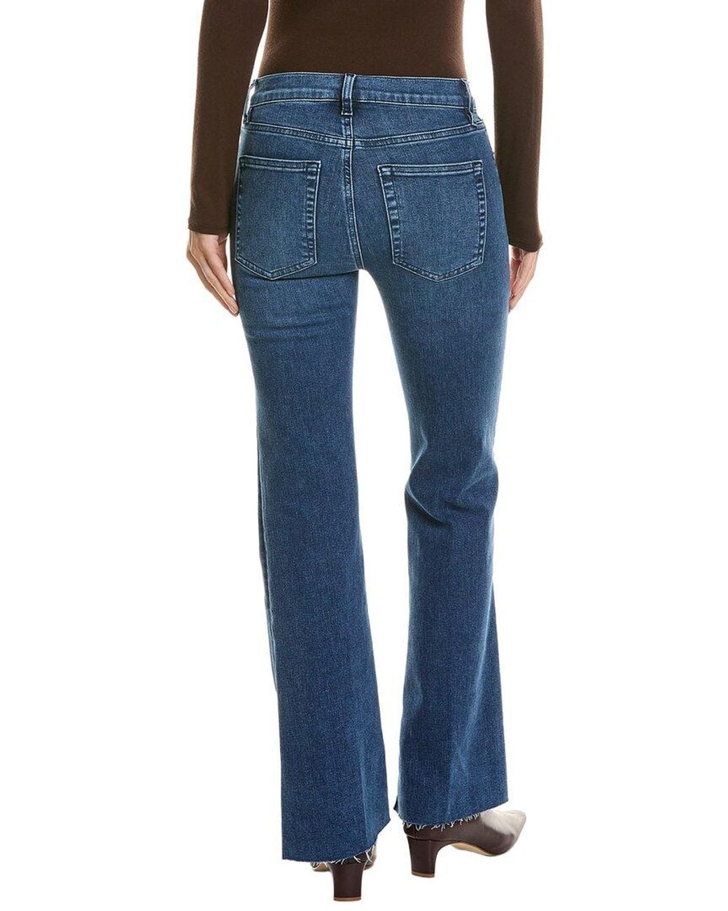 FRAME Blue The Icon Ease Raw After Flare Jean