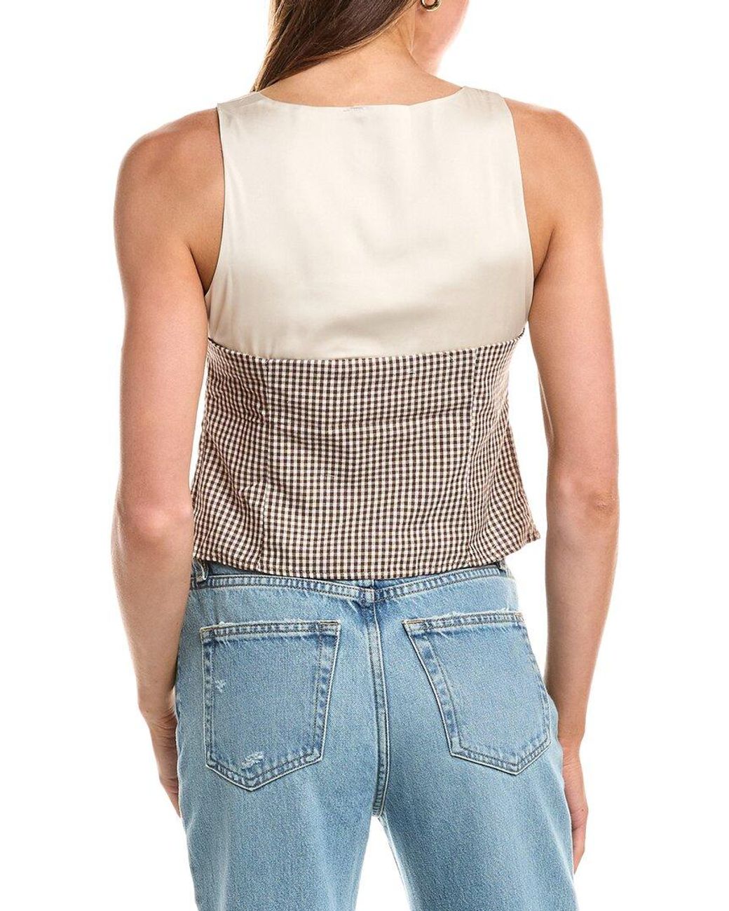 7021 Gray Tie Neck Top