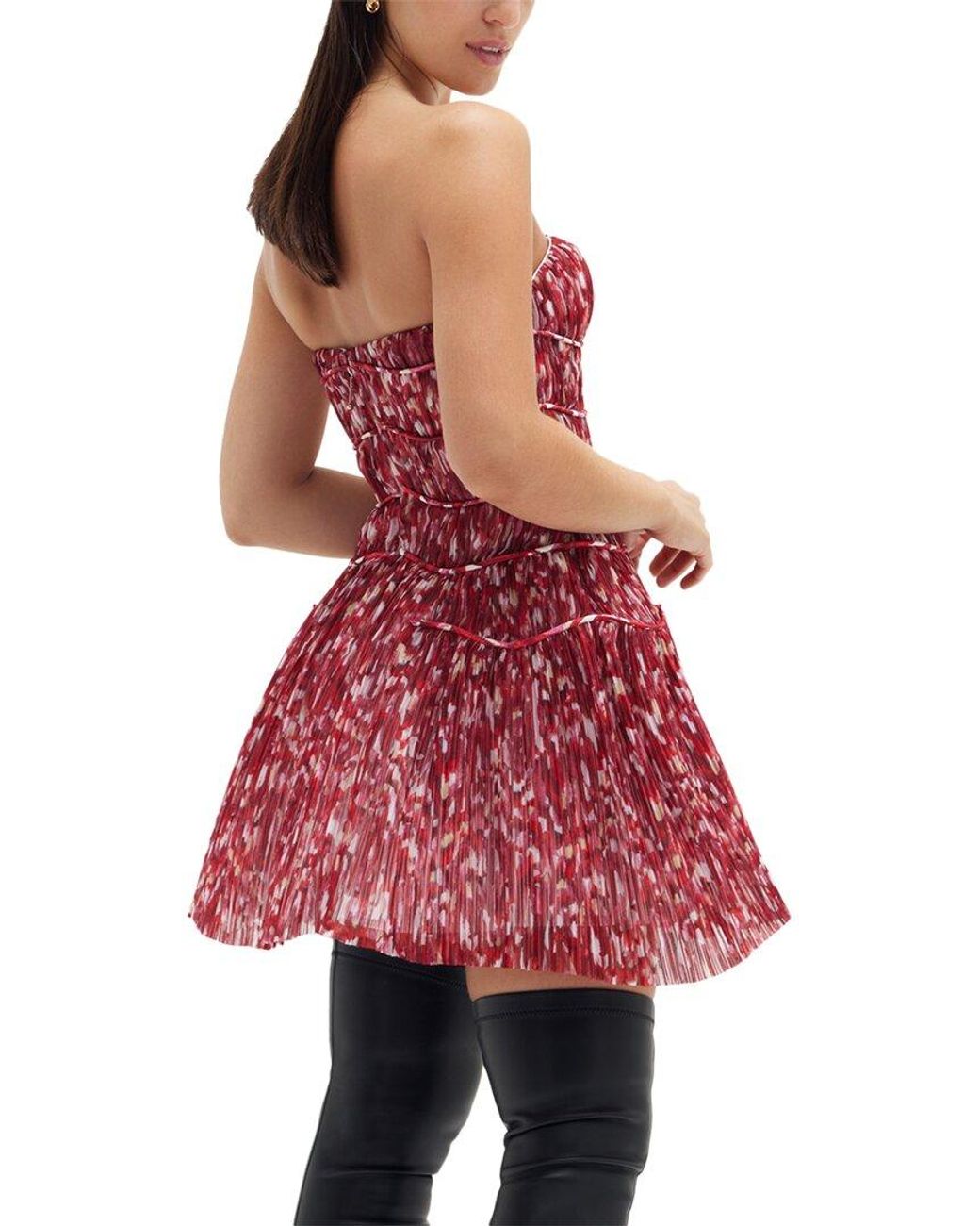 Rachel Gilbert Red Poppy Mini Dress