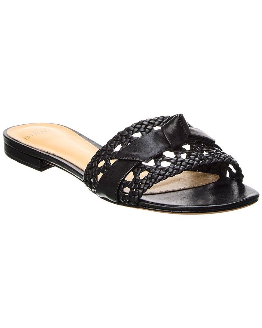 Alexandre Birman Black Clarita Basketry Leather Sandal