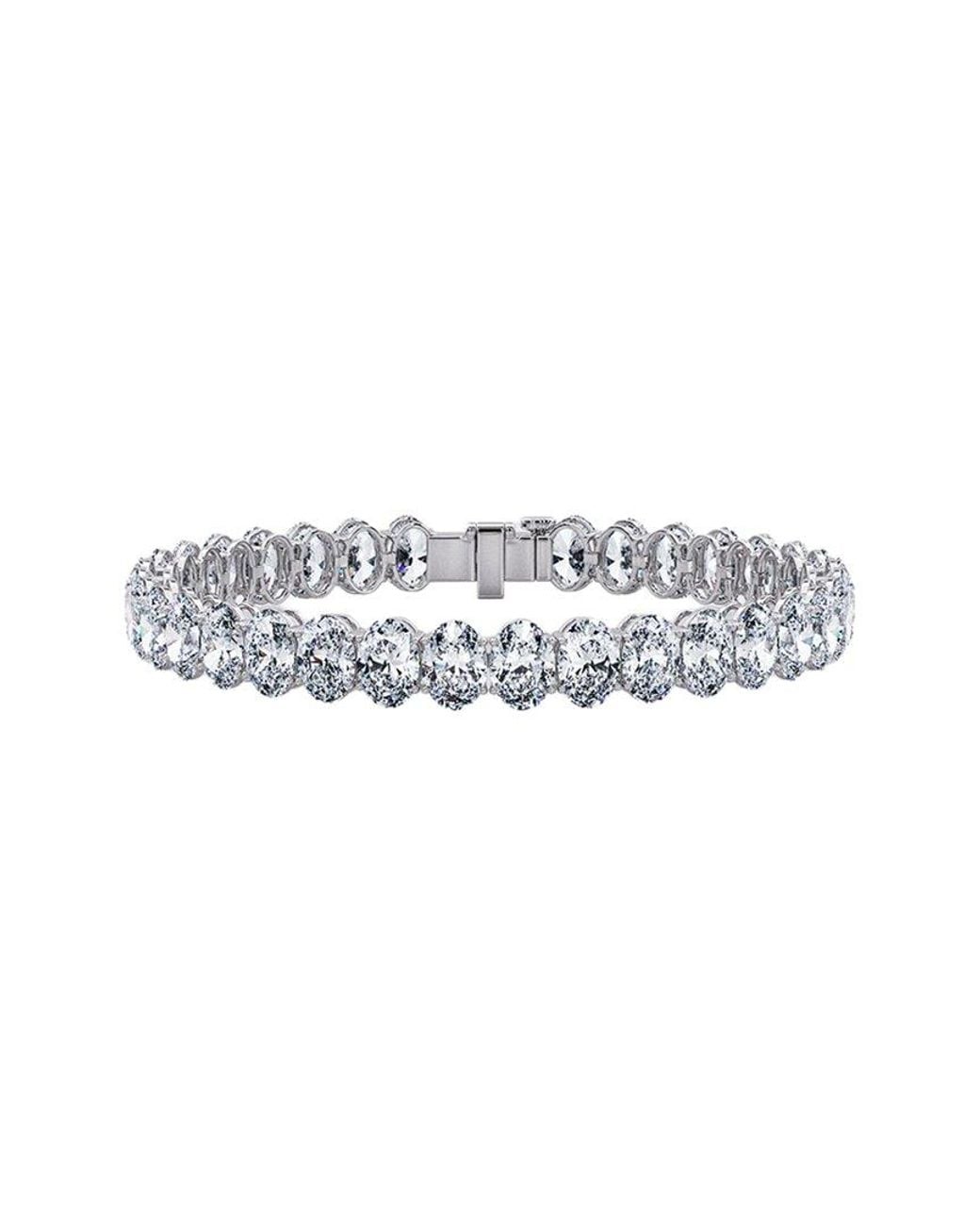 Lab Grown Diamonds White 14K 25.00 Ct. Tw. Lab-Grown Diamond Tennis Bracelet