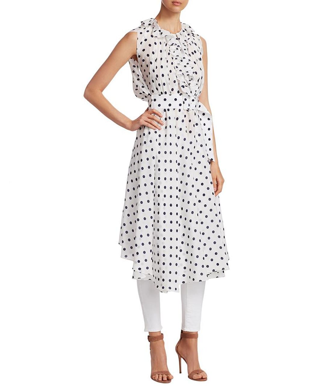 balenciaga polka dot dress