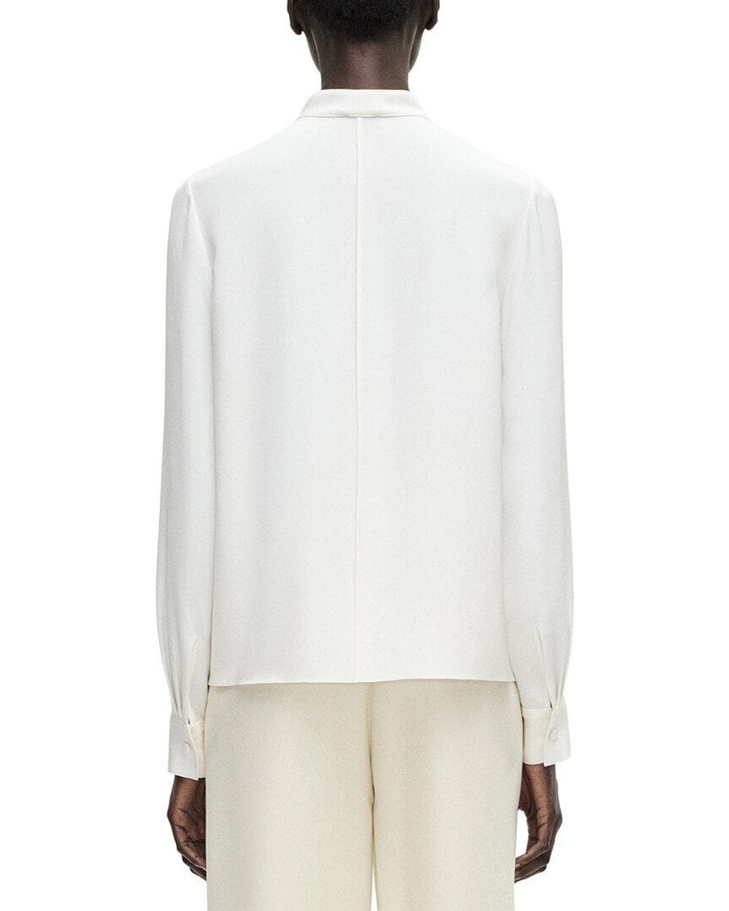 Adam Lippes White Alina Silk Top