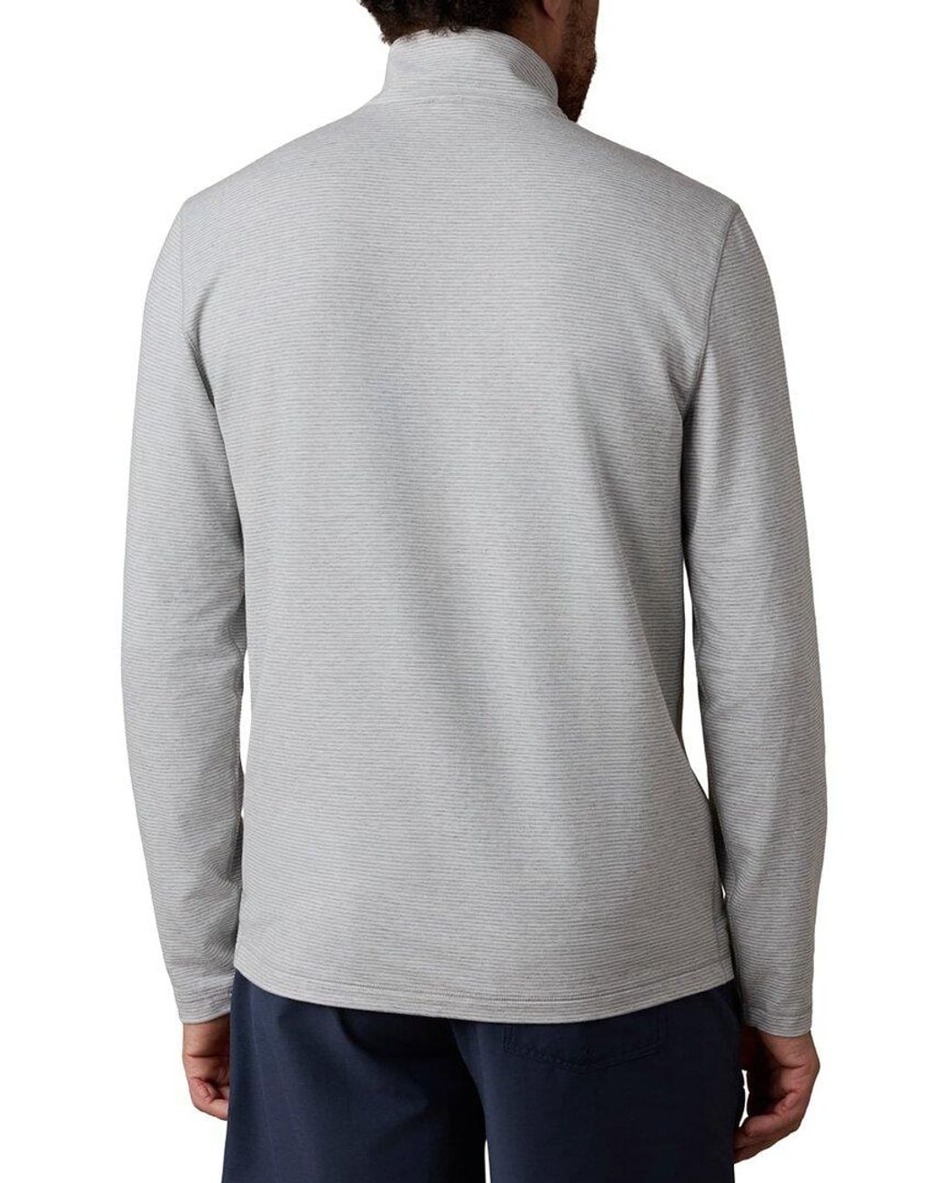 Faherty Brand Gray Movement Quarter Zip Pullover for men
