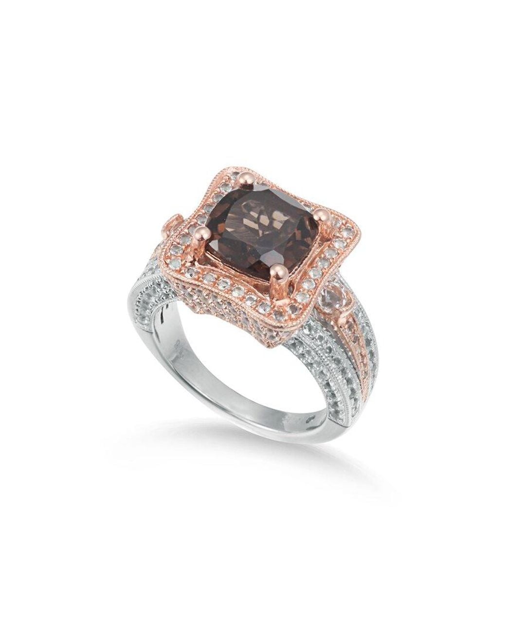 Suzy Levian White Two-Tone 4.48 Ct. Tw. Gemstone Statement Ring