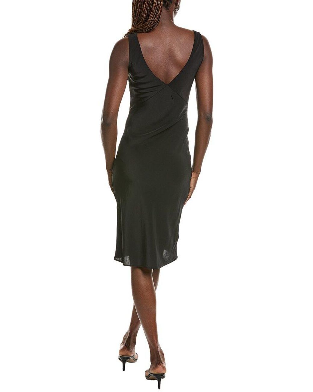 Paris Georgia Black Sjp Silk Slip Dress