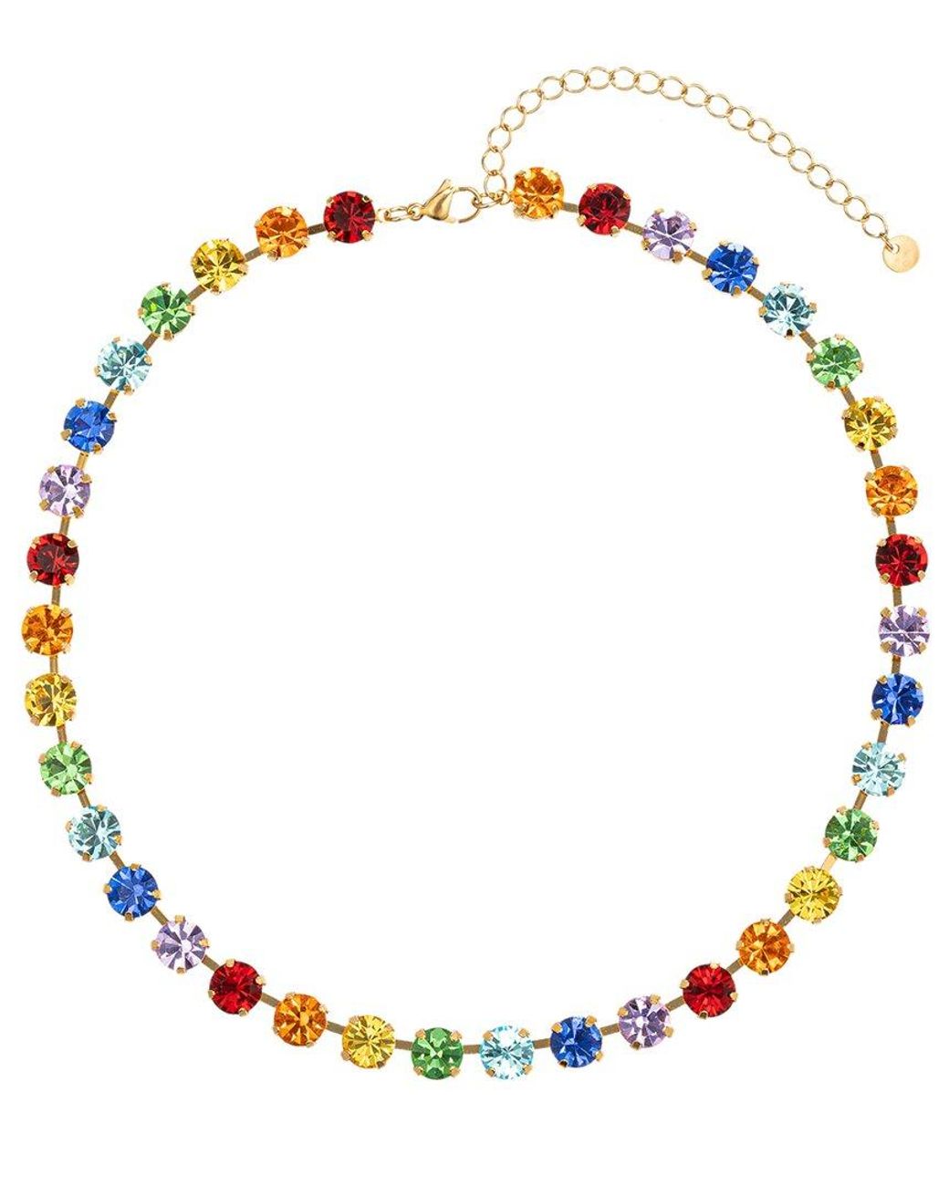Eye Candy LA The Luxe Collection Cz Sally Rainbow Necklace in Metallic