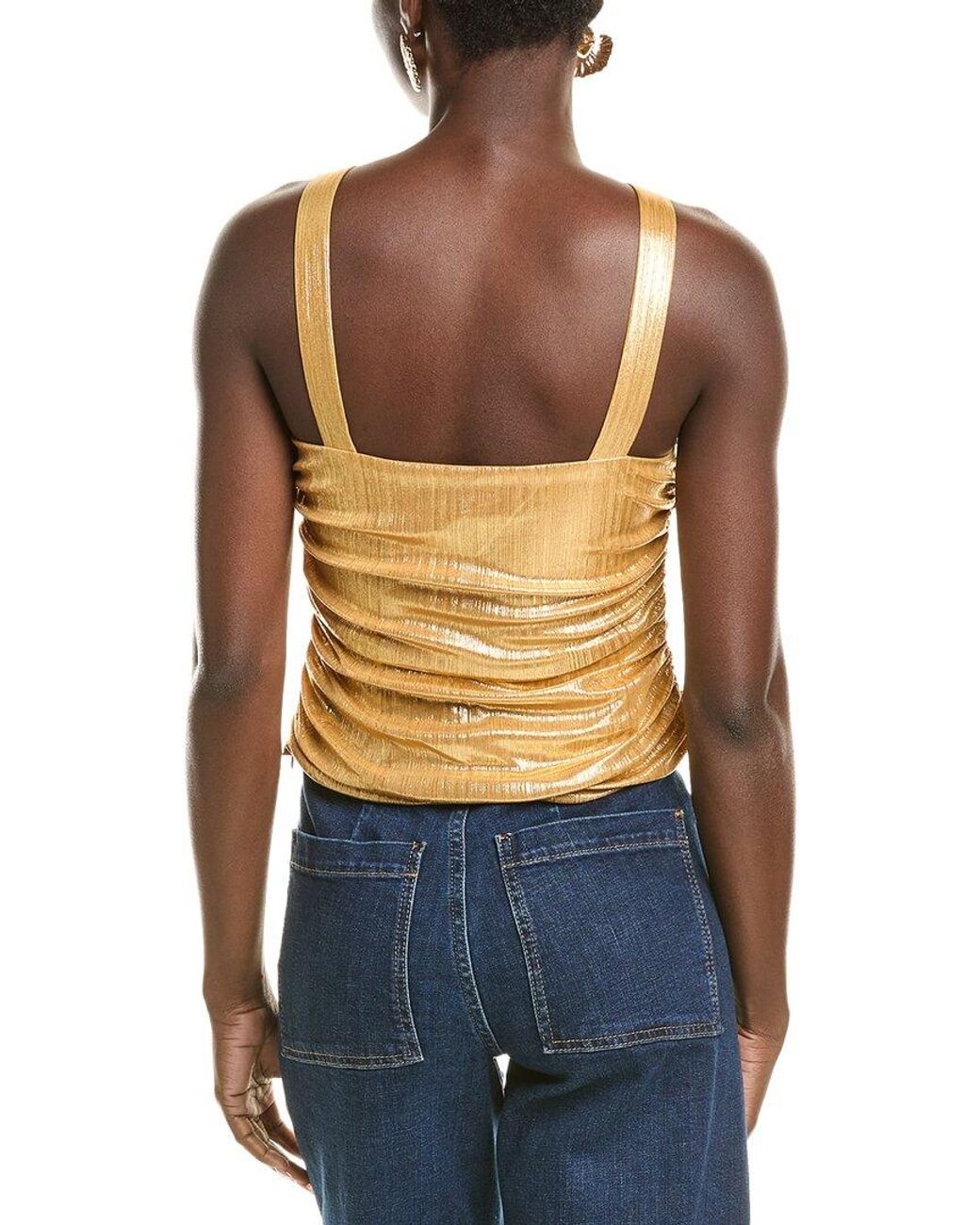 BCBGMAXAZRIA Blue Halter Top