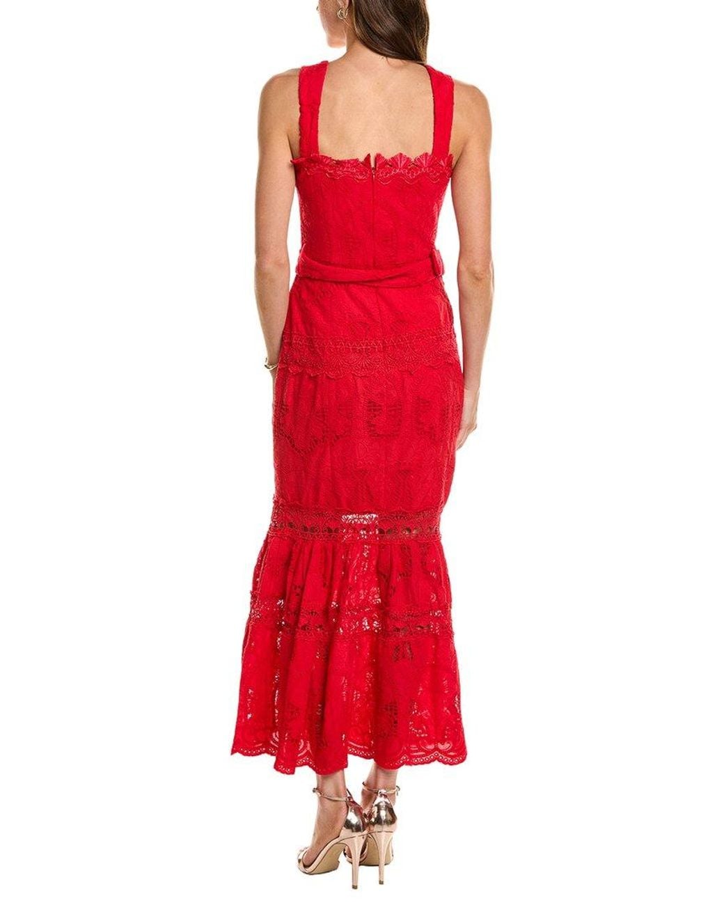 Elliatt Red Giovanna Fit And Flare Maxi Dress