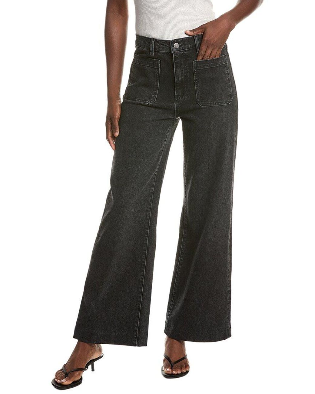 FRAME Black Frame The Refined Vector Wide Leg Jean