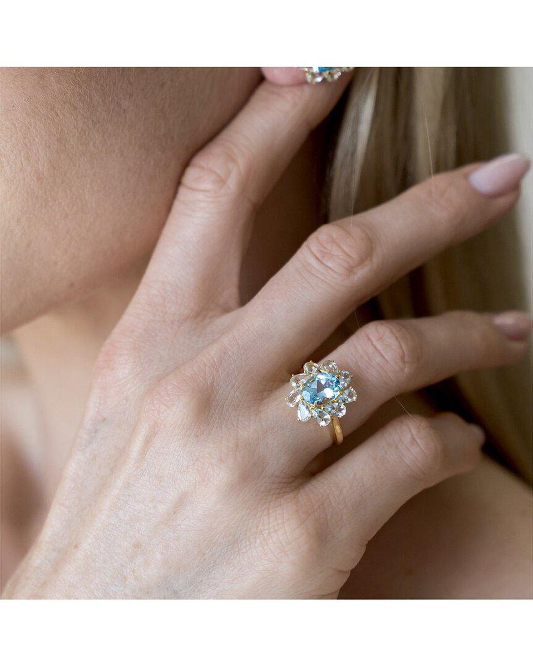Kai Fine Jewelry Blue 14K 8.60 Ct. Tw. Gemstone Cocktail Ring