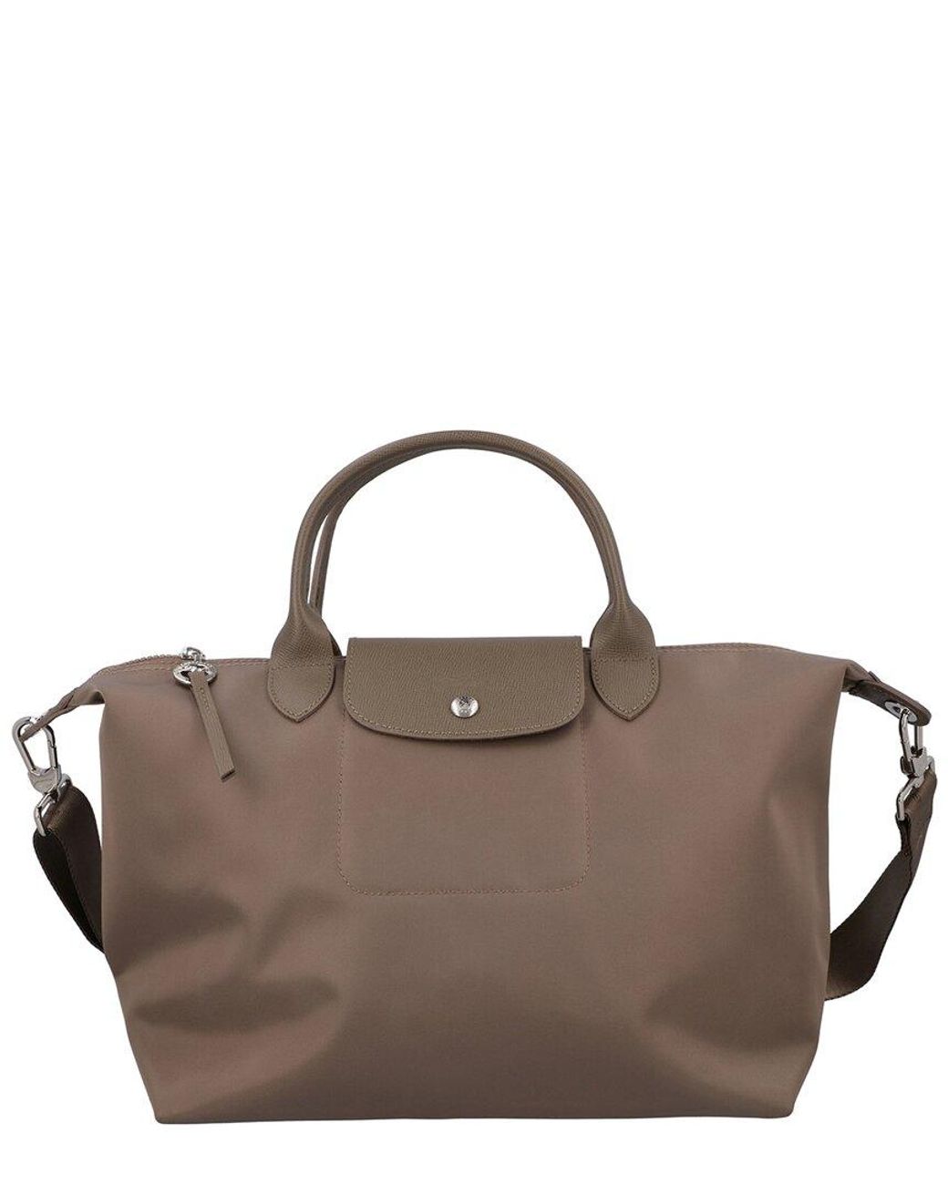 Longchamp Le Pliage Medium Nylon Short Handle Tote in Green Lyst