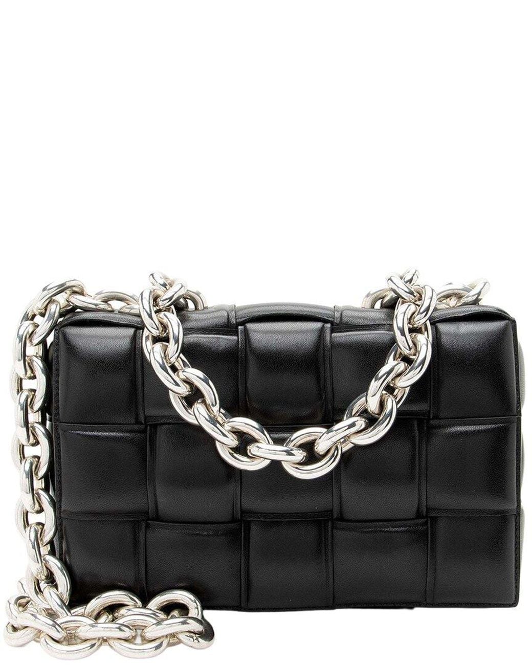 Bottega Veneta Black Cassette Chain Maxi Shoulder Bag (authentic Pre-loved)