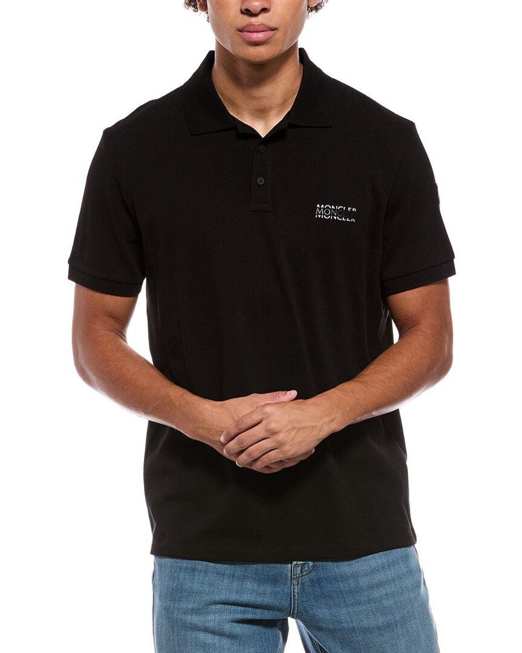 Moncler Black Polo Shirt for men