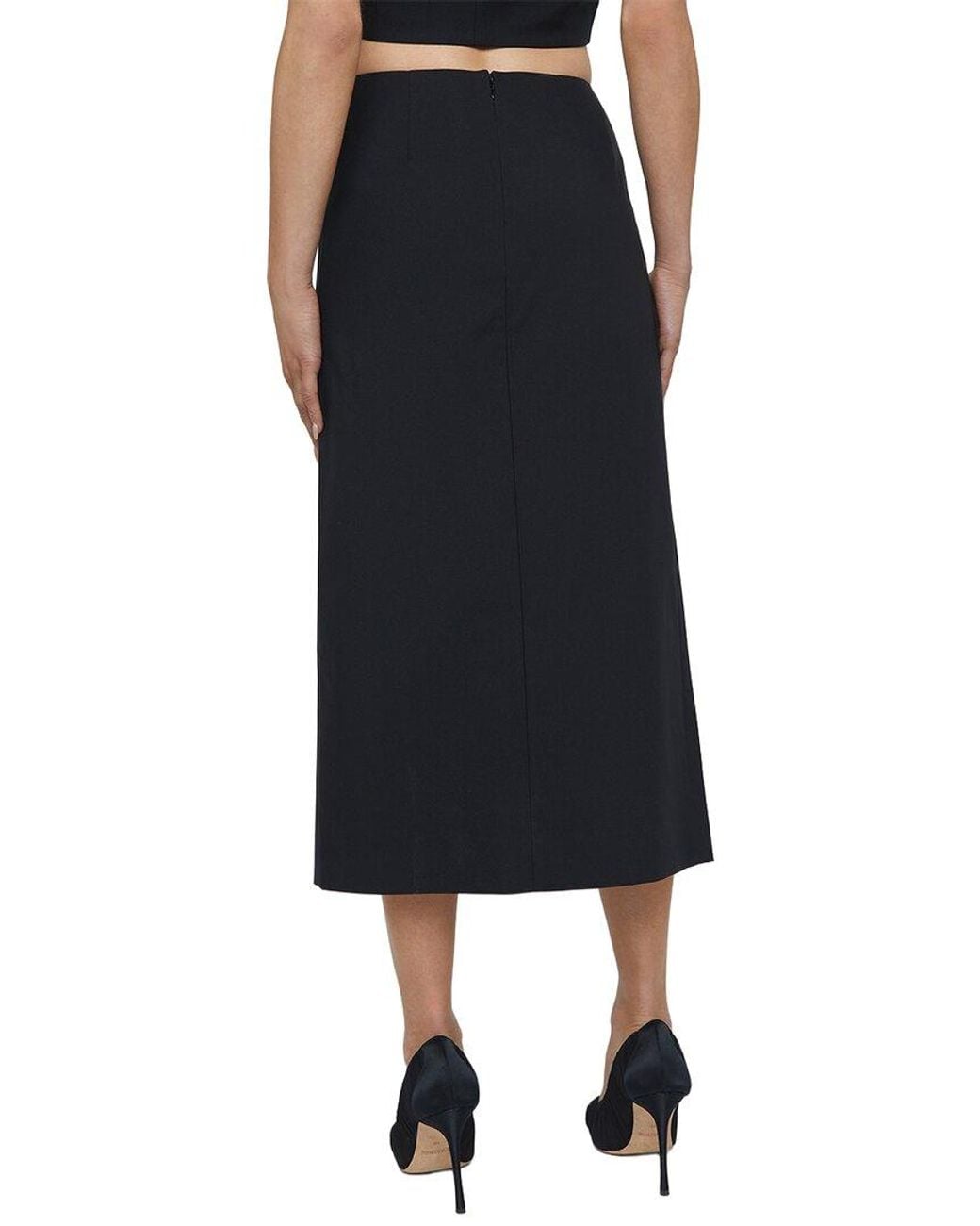 L'Agence Blue Febe Tuxedo Skirt