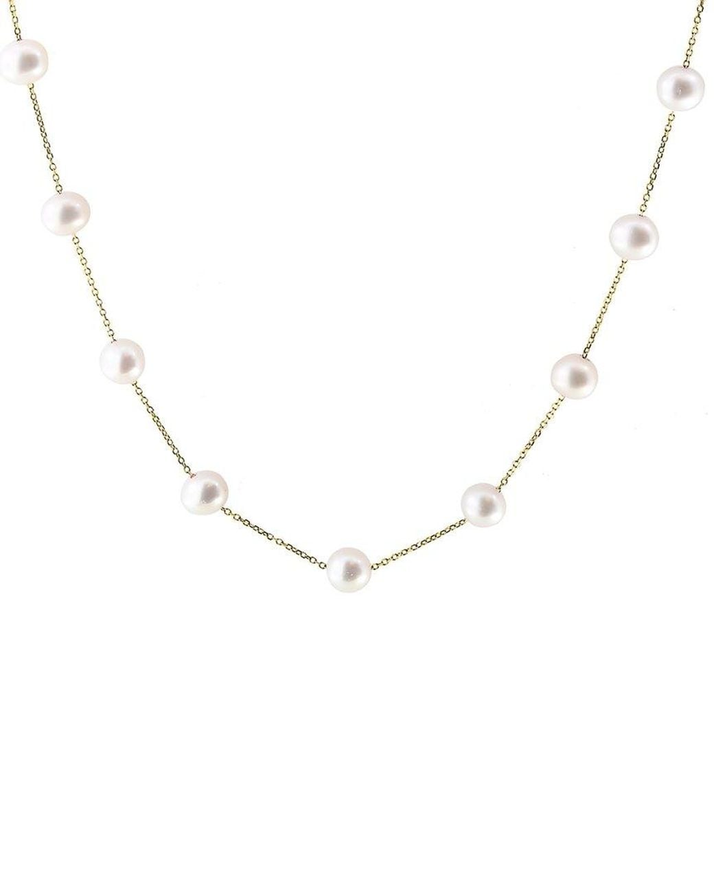 Effy Fine Jewelry Metallic 14k 5.5mm, 8mm Pearl Necklace