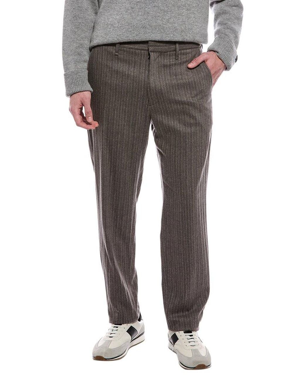 Rag & Bone Gray Evan Flannel Wool-Blend Trouser for men