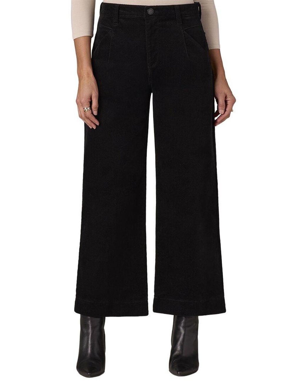 Wit & Wisdom Black Wyatt Corduroy Wide Leg Pant