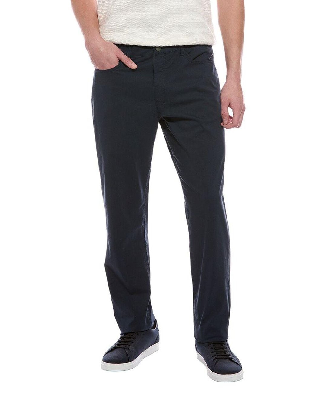 Faherty Brand Blue Movement 5-Pocket Pant for men