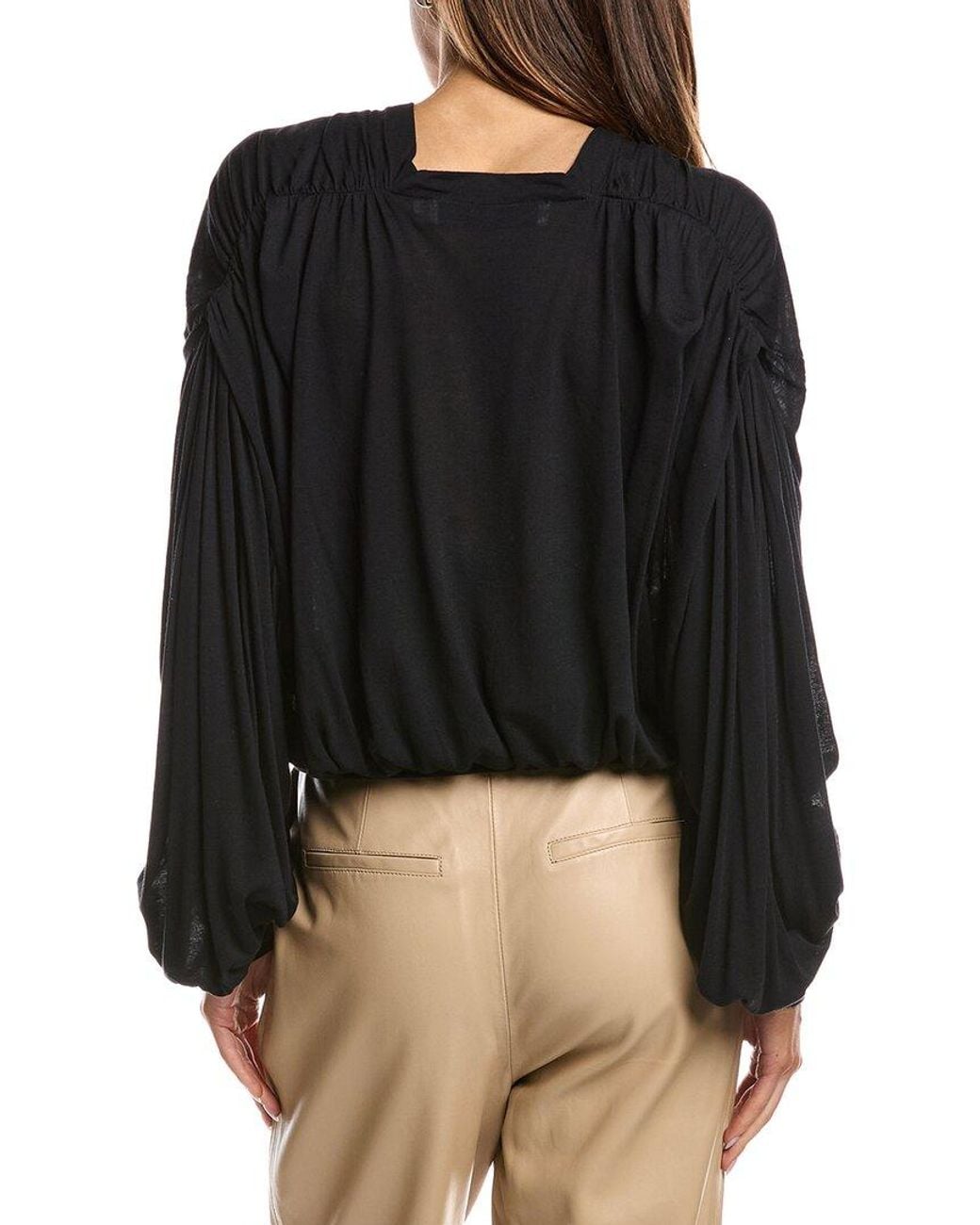 IRO Black Barba Drape Top