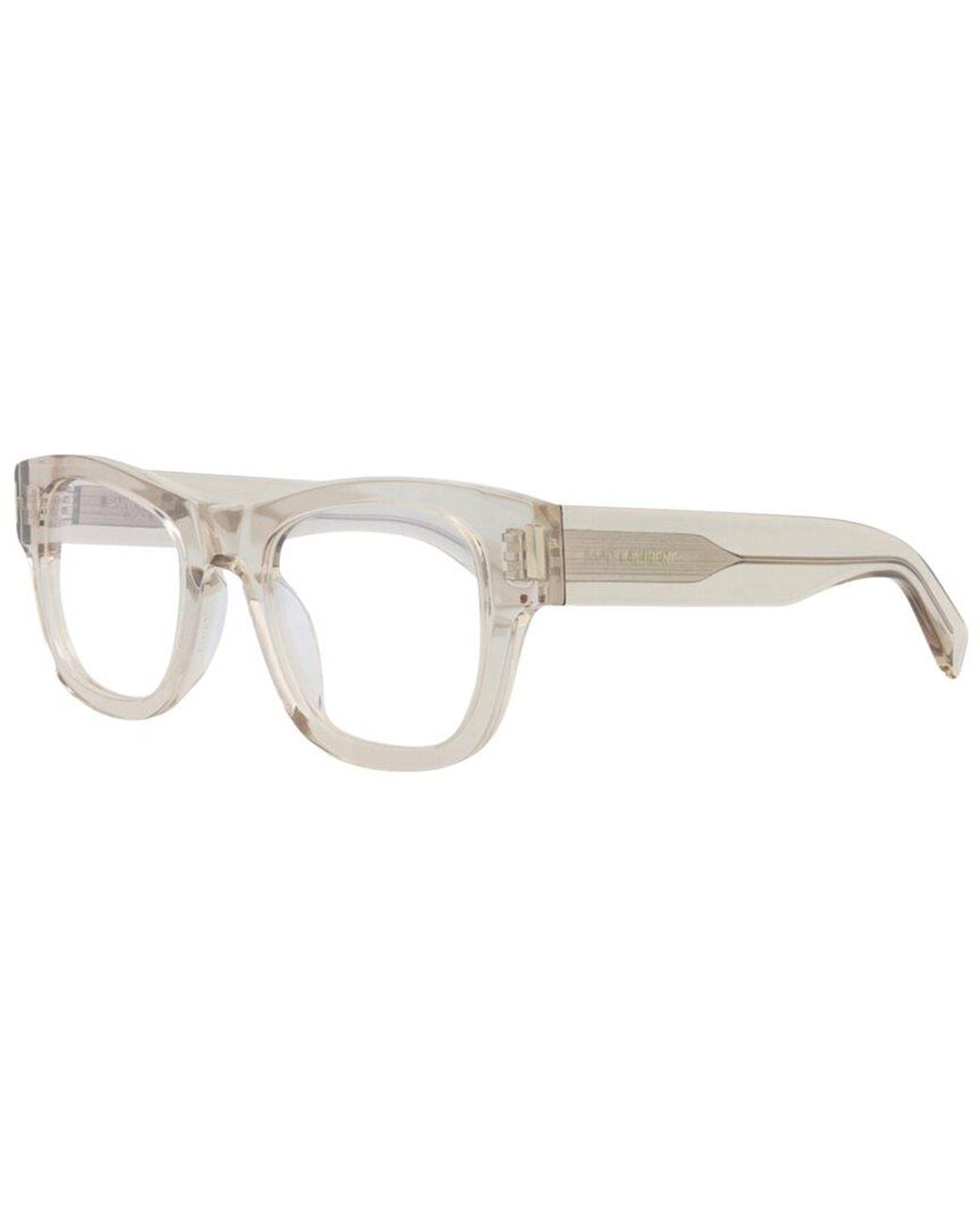 Saint Laurent White 50Mm Optical Frames