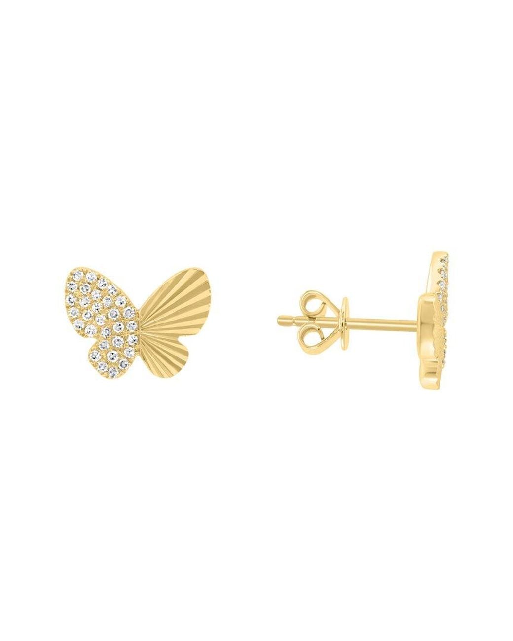 Effy Fine Jewelry Metallic 14k 0.20 Ct. Tw. Diamond Earrings