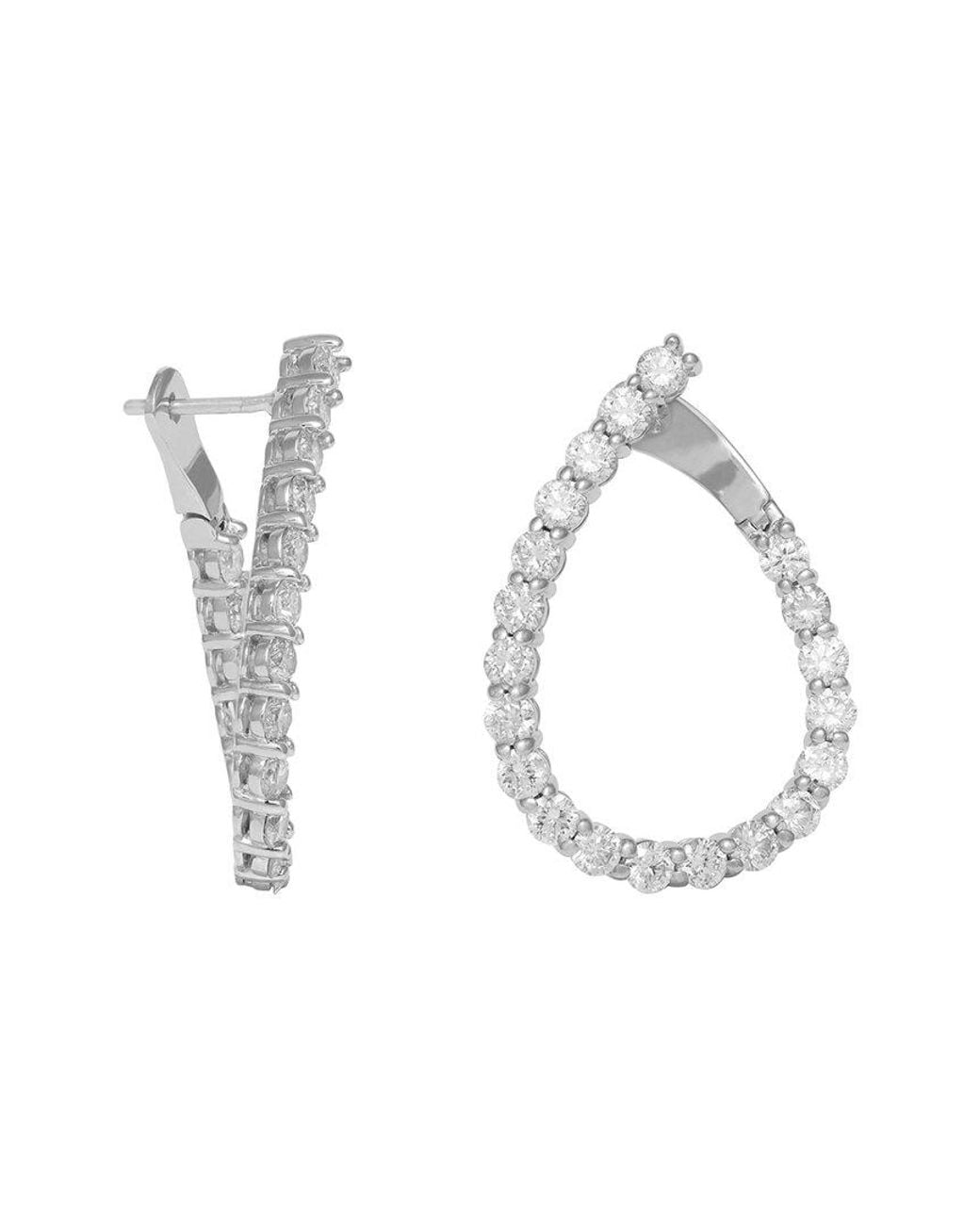 Diana M White Fine Jewelry 14k 4.00 Ct. Tw. Diamond Earrings