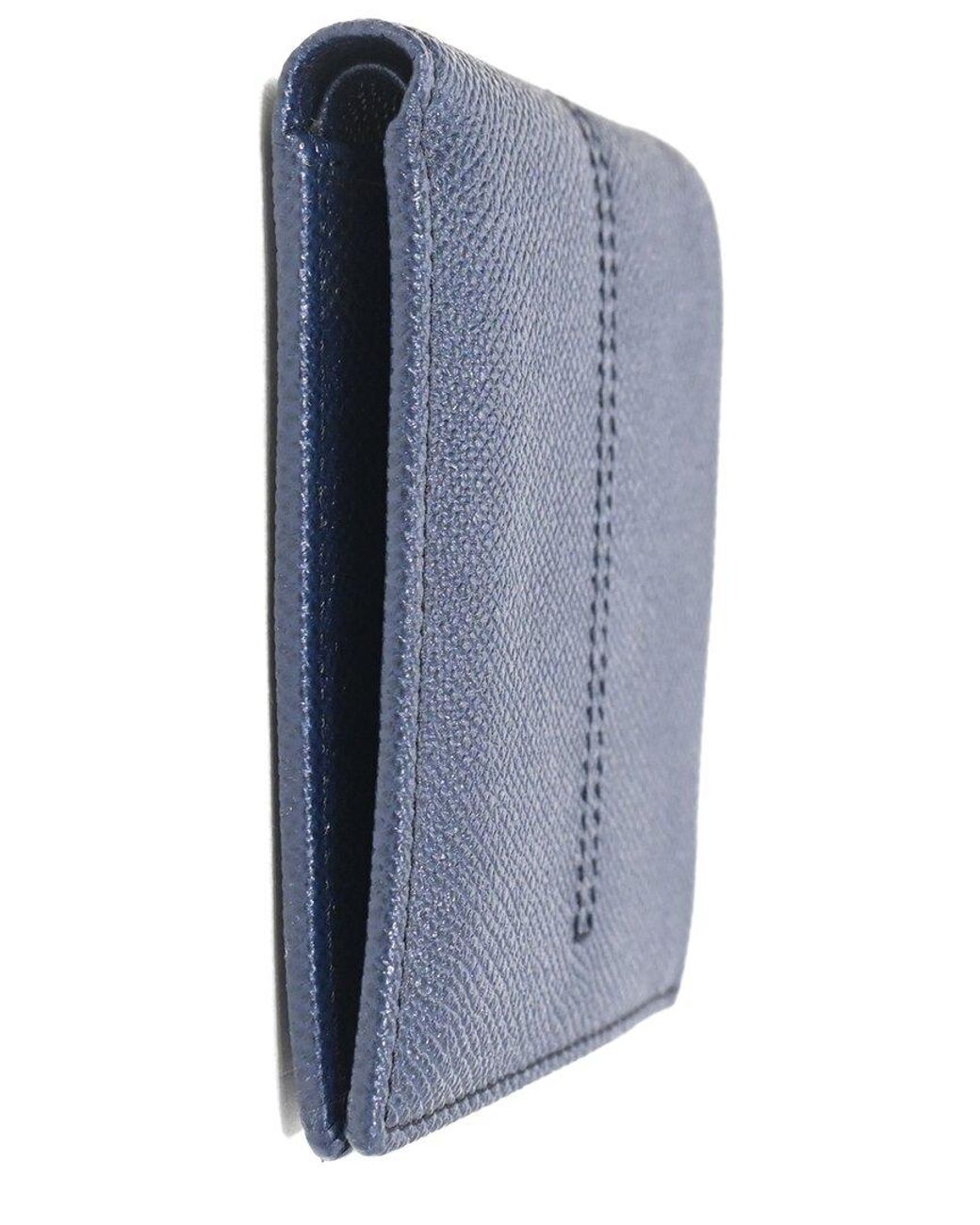 Tod's Navy Blue Saffiano Leather Bifold Wallet (authentic Pre-loved)