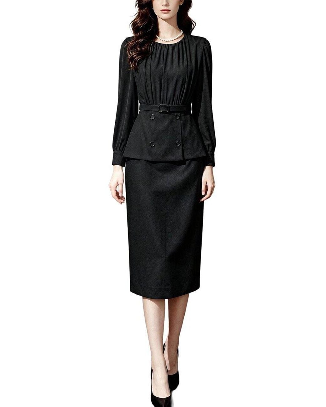 BRC By BURRYCO Black Midi Dress