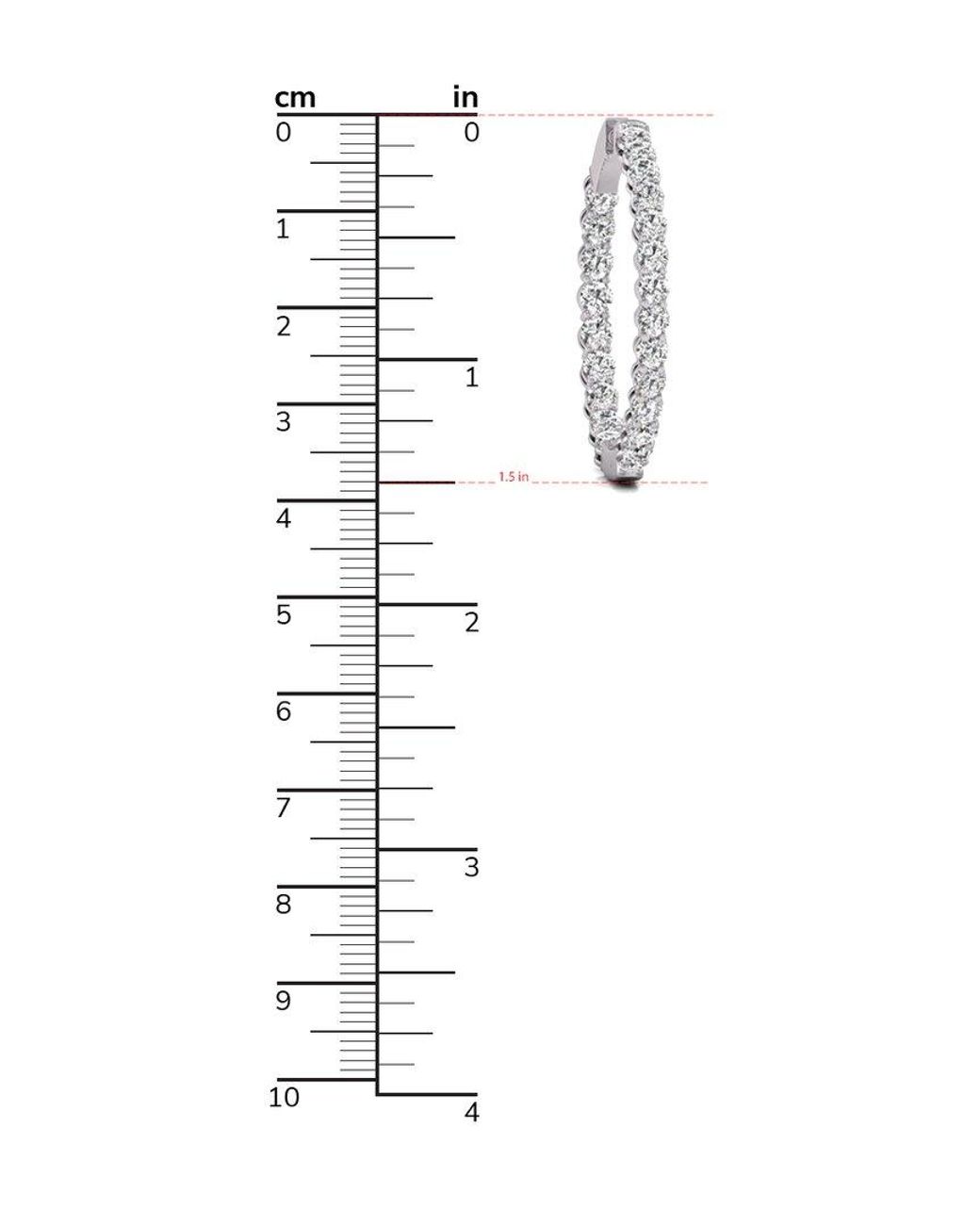 Diana M White Diana M. Fine Jewelry 14k 7.00 Ct. Tw. Lab Grown Diamond Hoops