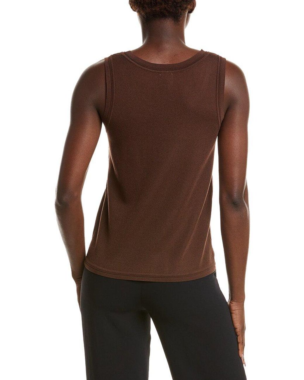Anne Klein Brown Scoop Neck Tank